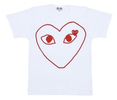 cdg play 黑底白心框