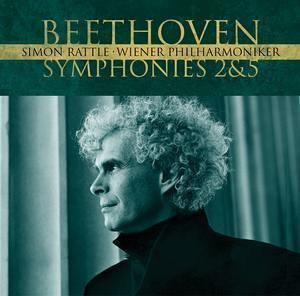 beethoven: symphonies #2 & 5; sir simon rattle/vienna