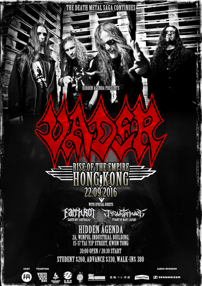 vader - rise of the empire asia tour - live in hong kong 2016