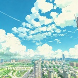 晚照书生泛黄昏