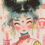 梨涡有点儿歪
