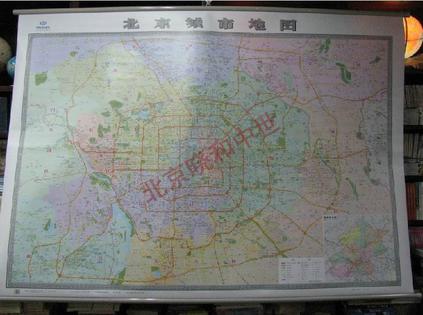 北京城市地图 北京地图挂图 北京城区地图 北京六环地图