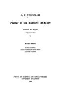 Primer of the Sanskrit Language
